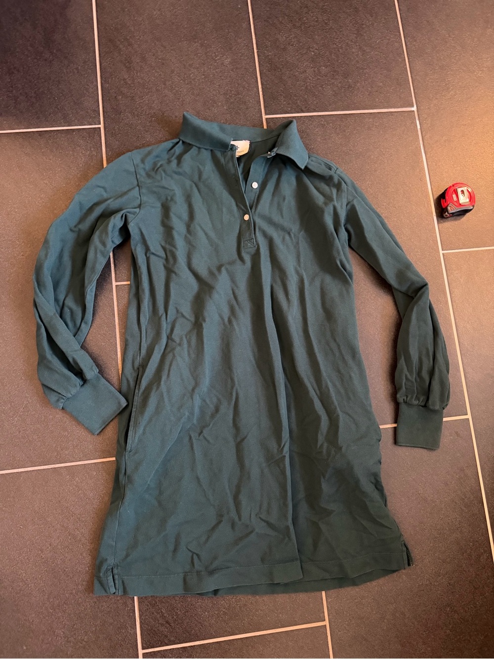 Tuckernuck Forest Green (June bug) Long-Sleeve Polo Dress Size XS